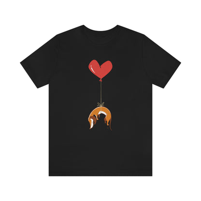 Wiener Dog on Heart Strings Women's Graphic Tee