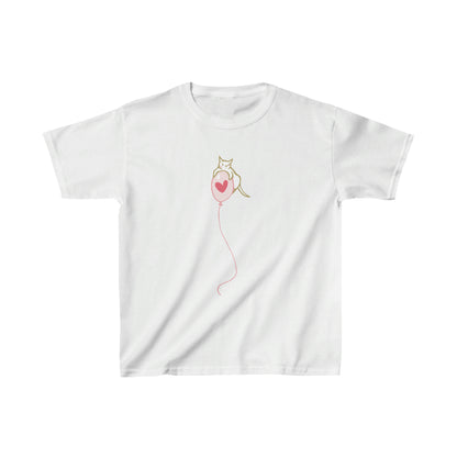 Cat on Heart Strings Kid’s Heavy Cotton Graphic Tee