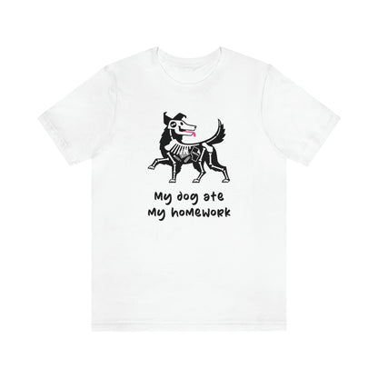 Dog Ate My Homework Men's Graphic Tee