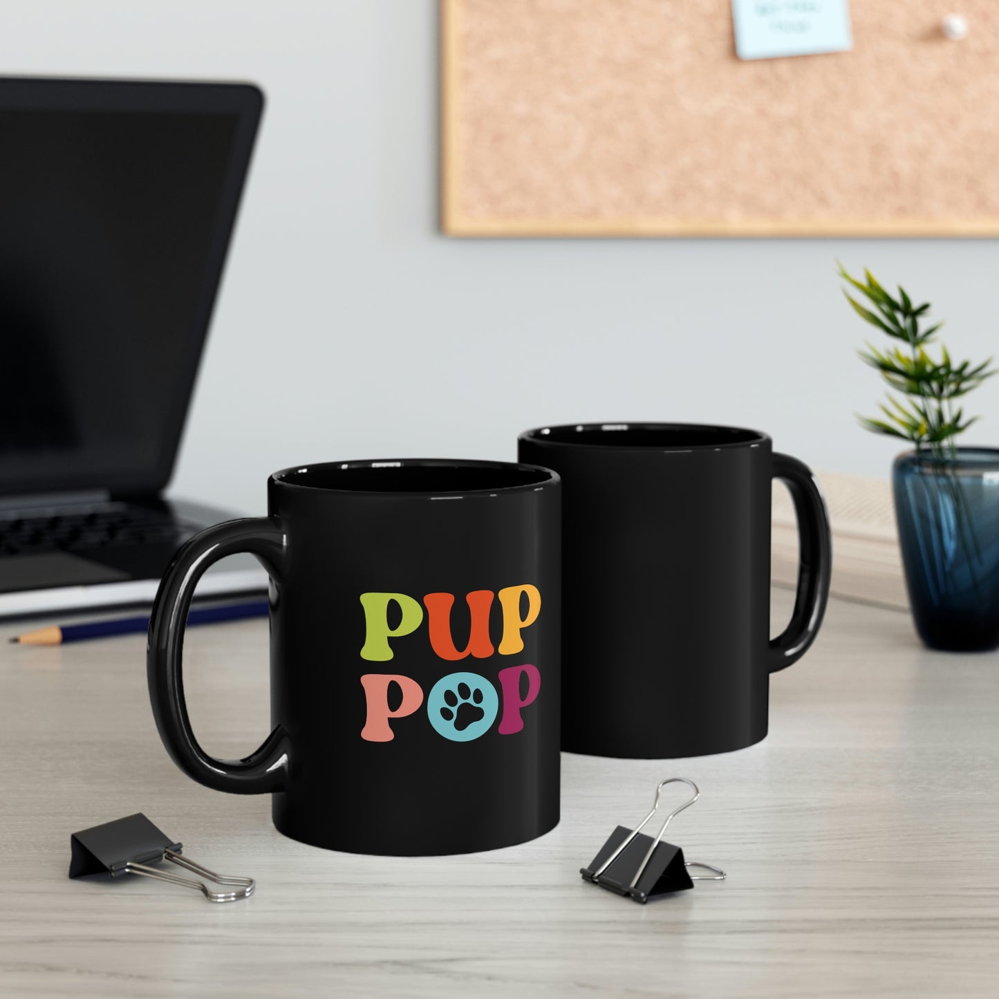 Pup Pop 11oz Black Mug