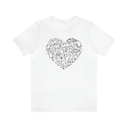 Cat Heart Women's Graphic Tee