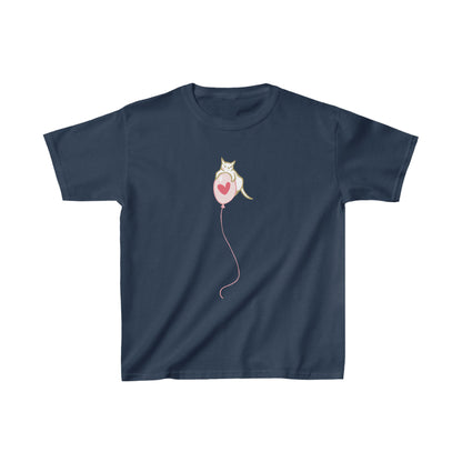 Cat on Heart Strings Kid’s Heavy Cotton Graphic Tee