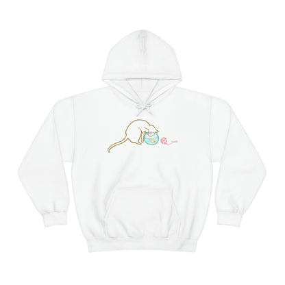 Cat & Fishbowl Women's Hooded Sweatshirt