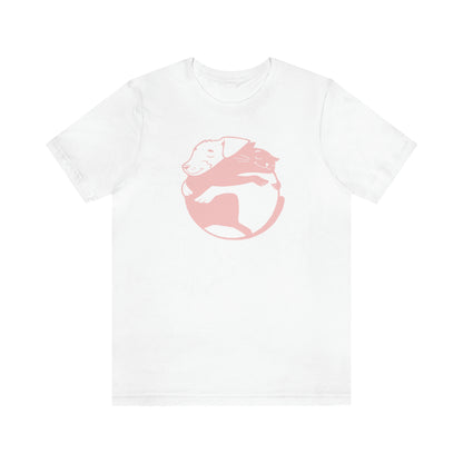 Pink Dog & Cat Hugging Women's Graphic Tee