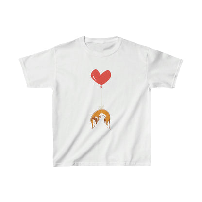 Weiner Dog Heart Strings Kids Heavy Cotton Graphic Tee