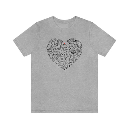 Cat Heart Women's Graphic Tee