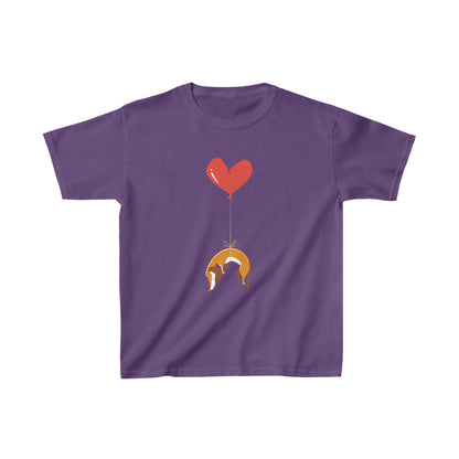 Weiner Dog Heart Strings Kids Heavy Cotton Graphic Tee