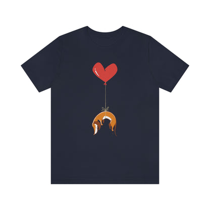 Wiener Dog on Heart Strings Women's Graphic Tee